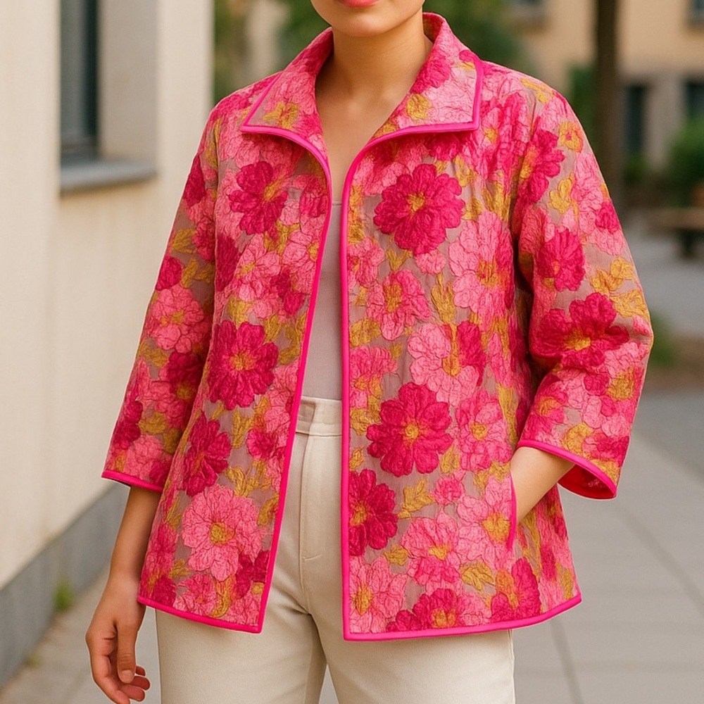 Grace Chuang Floral print lightweight jacket - Picture 2 of 13